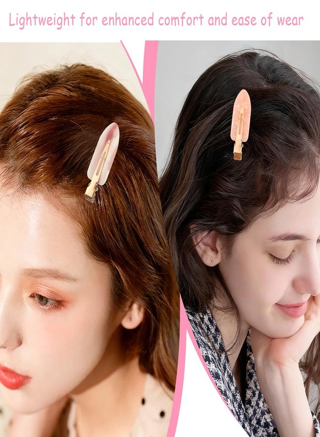 Psyqtsuary 10 Pcs No Crease Hair Clips, No Bend Hair Clips Glitter Pink Bangs Clip Bridesmaid Barrettes for Makeup Creaseless Barrettes Bridesmaid Gifts HairSetting Clip - Image 5